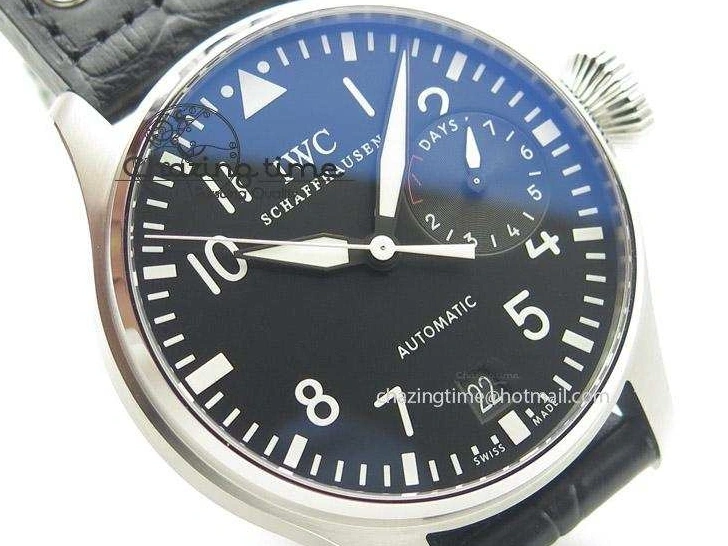 MIROTIME 0207 Timeless Big Pilot Real PR IW500901 ZF 1:1 Best Edition On Black Leather Strap A 7340